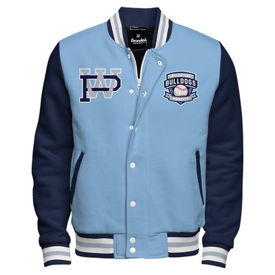 Build Your Own Fleece Stormfront Varsity Jacket: Satin Lined